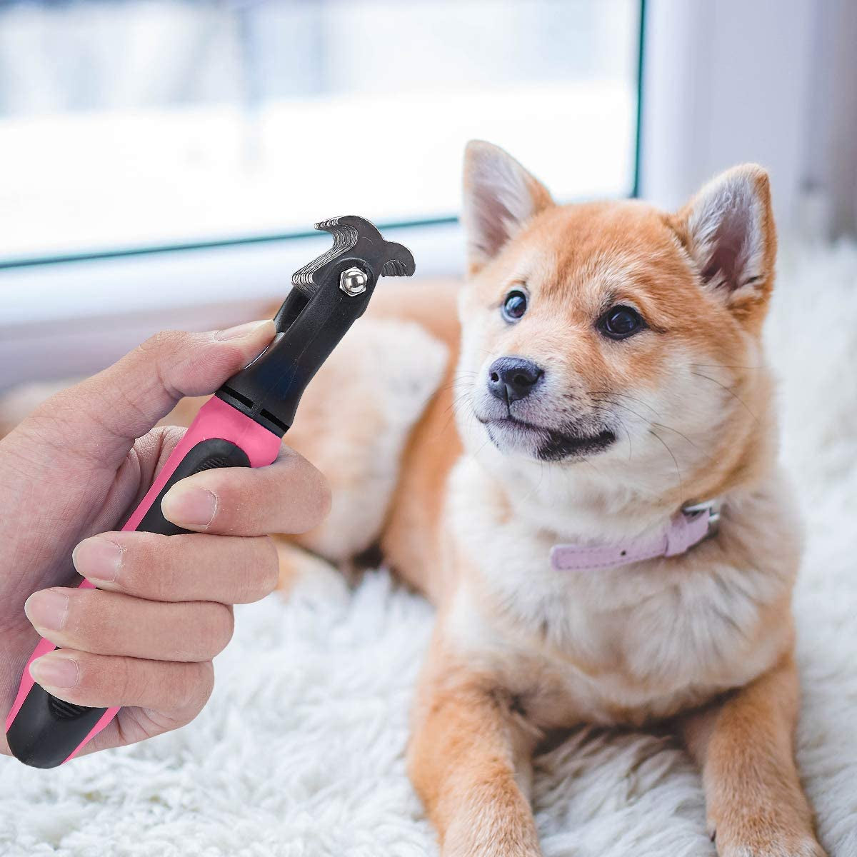 "Ultimate Pet Grooming Tool: Dual-Sided Undercoat Rake for Cats and Dogs - Safely Remove Mats, Tangles, and Shedding with Ease!"